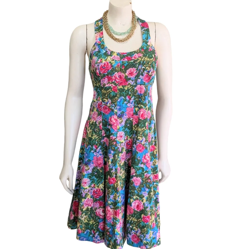 London Times Sleeveless Fit and Flare Dress Size 14P - Picture 1 of 12